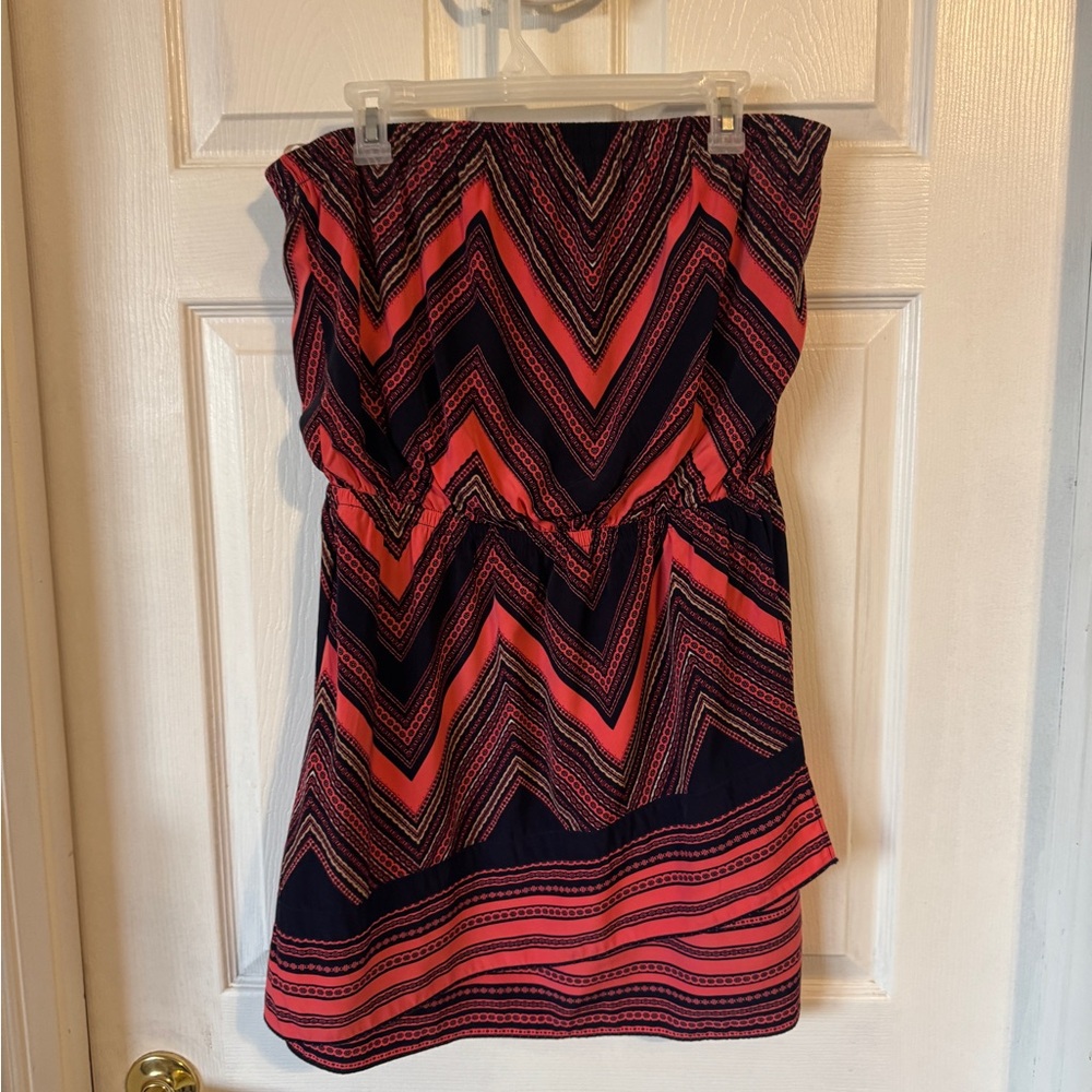 Express Strapless Chevron Dress